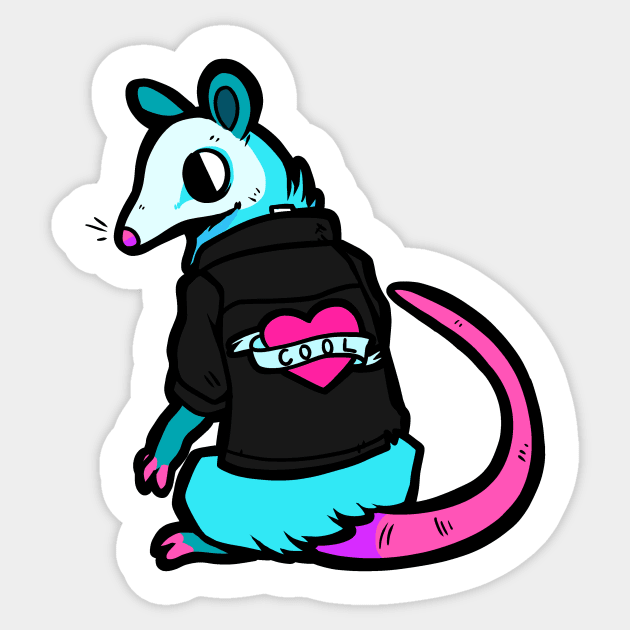 Rad Opossum Sticker by arkay9
